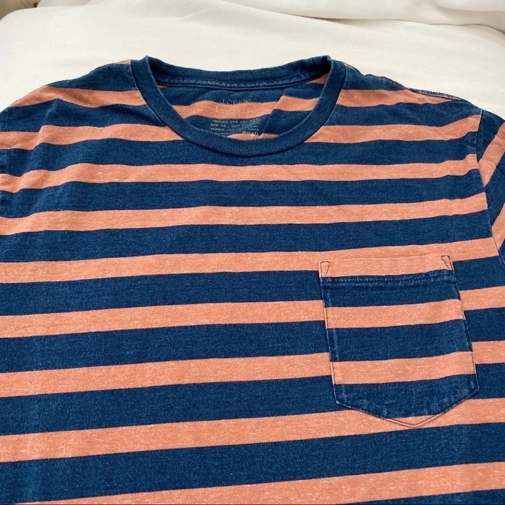J. Crew Striped Pocket Tee